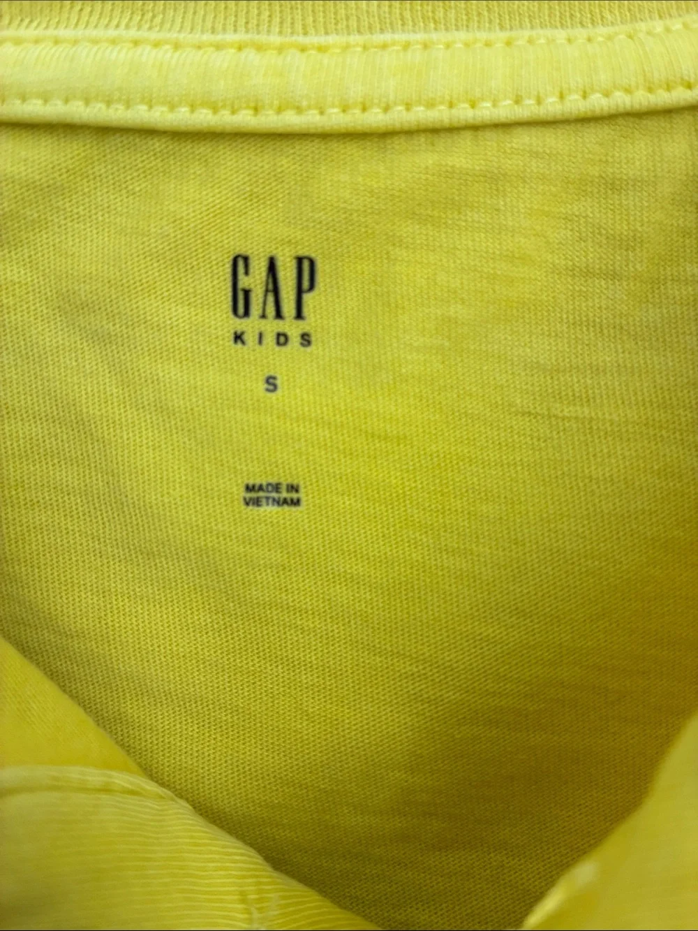 GAP Bright Yellow Short Sleeve Henley Tee